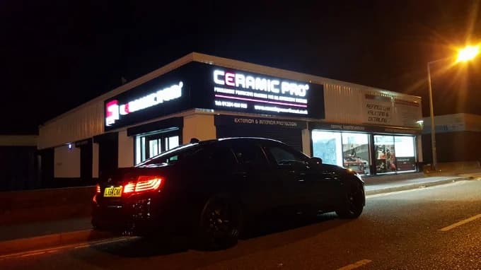 Ceramic Pro North West workshop at night — 115 Albert Road, Farnworth, Bolton