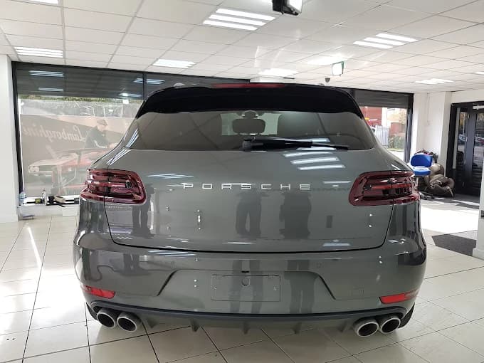 Grey Porsche Macan ceramic coating at Ceramic Pro North West workshop, Bolton, Greater Manchester